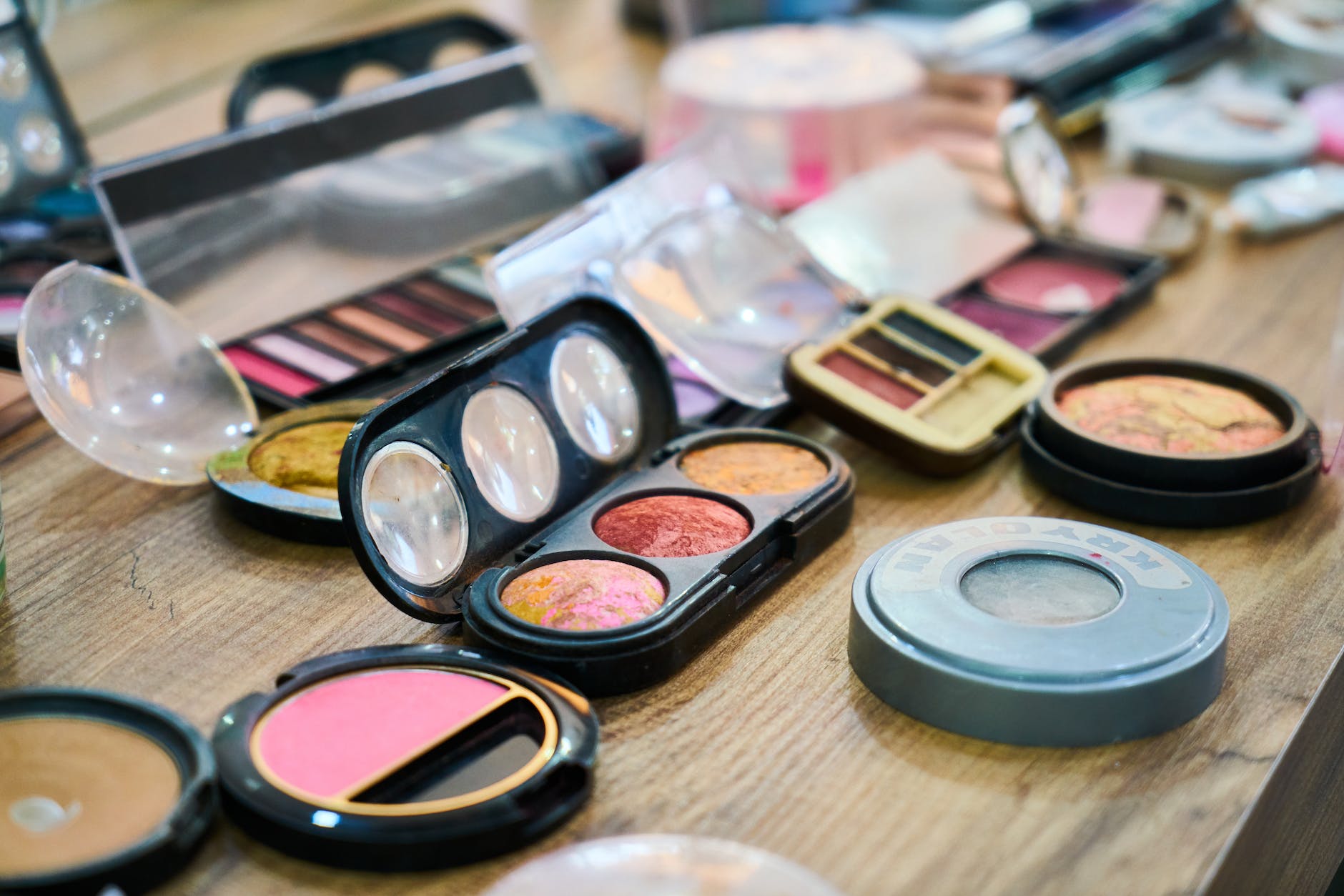 variety of makeup products