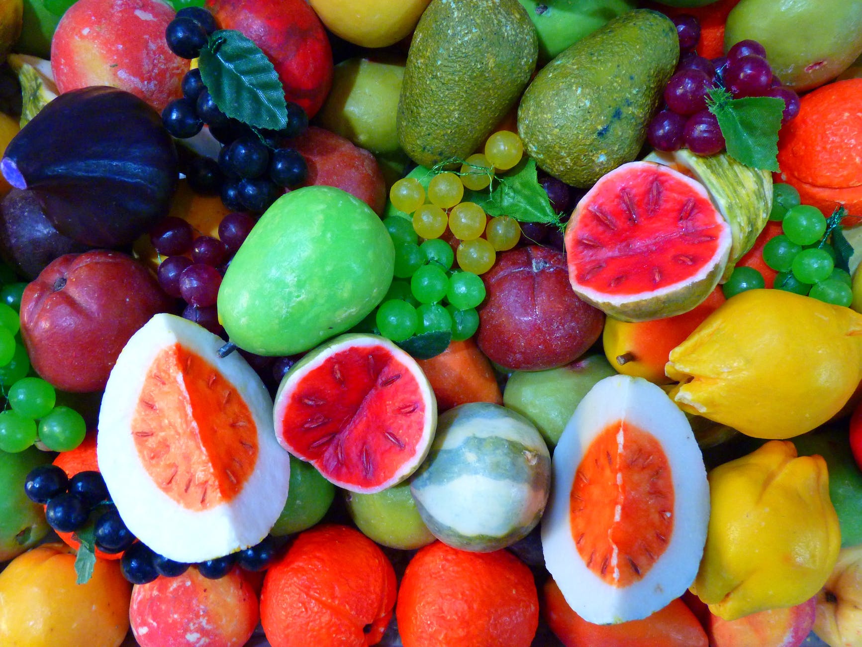 red yellow and green fruits