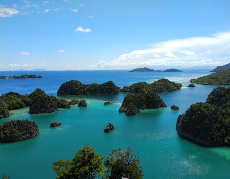 a view of the raja ampat islands