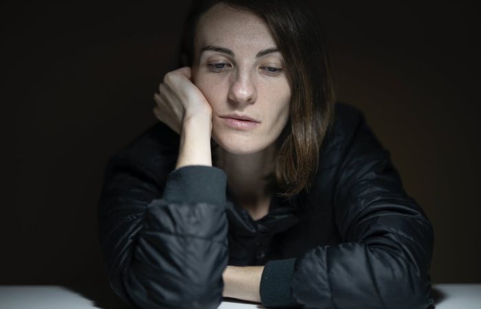 woman in black jacket