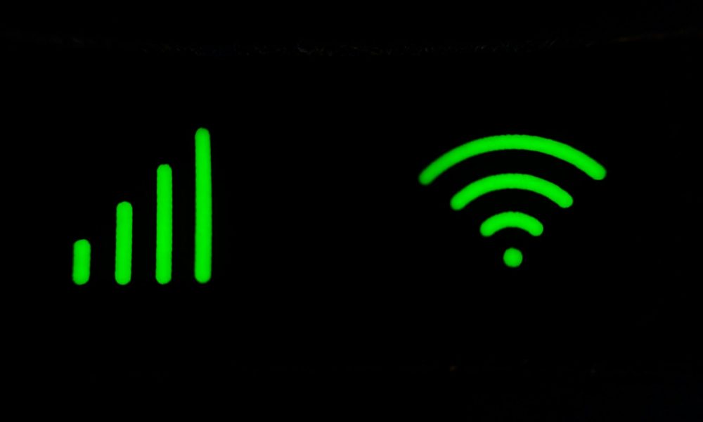 green and black digital device