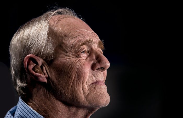 side view of man's face